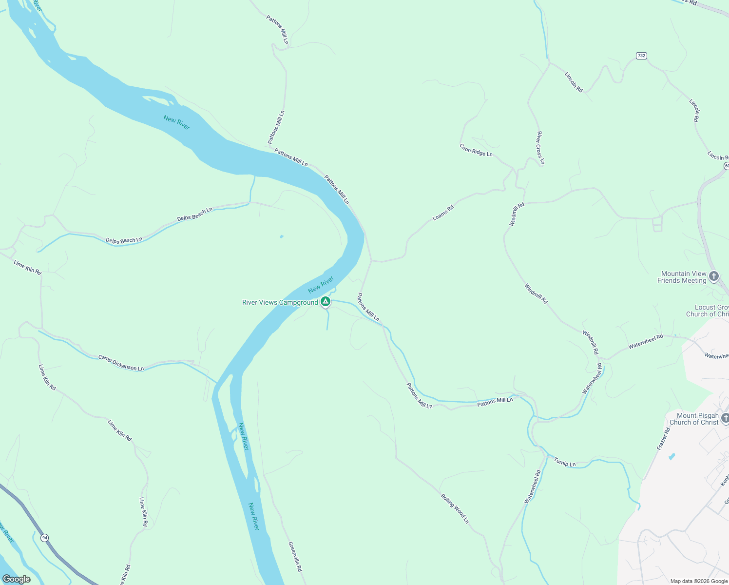 map of restaurants, bars, coffee shops, grocery stores, and more near 1388 Pattons Mill Lane in Galax