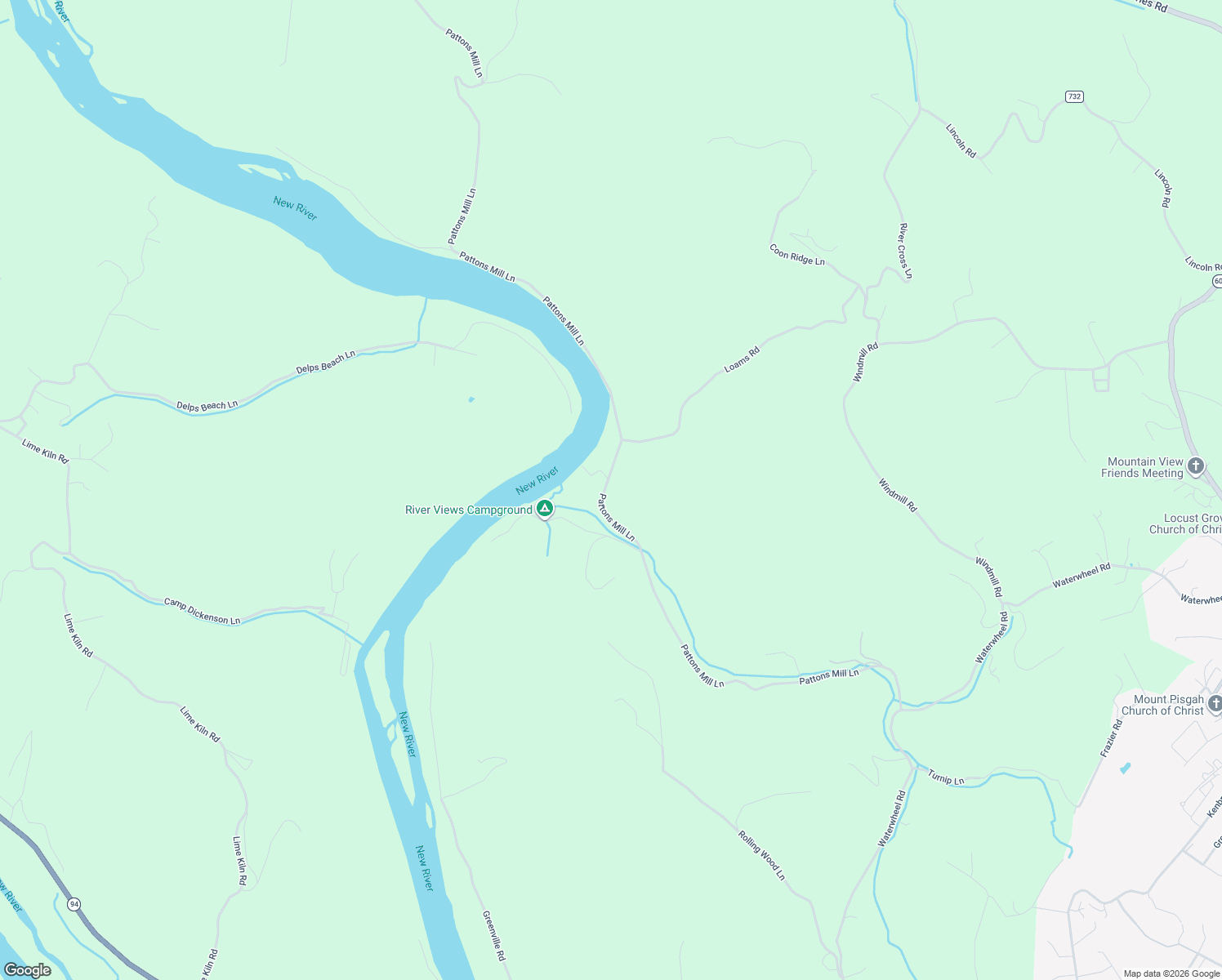 map of restaurants, bars, coffee shops, grocery stores, and more near 1388 Pattons Mill Lane in Galax