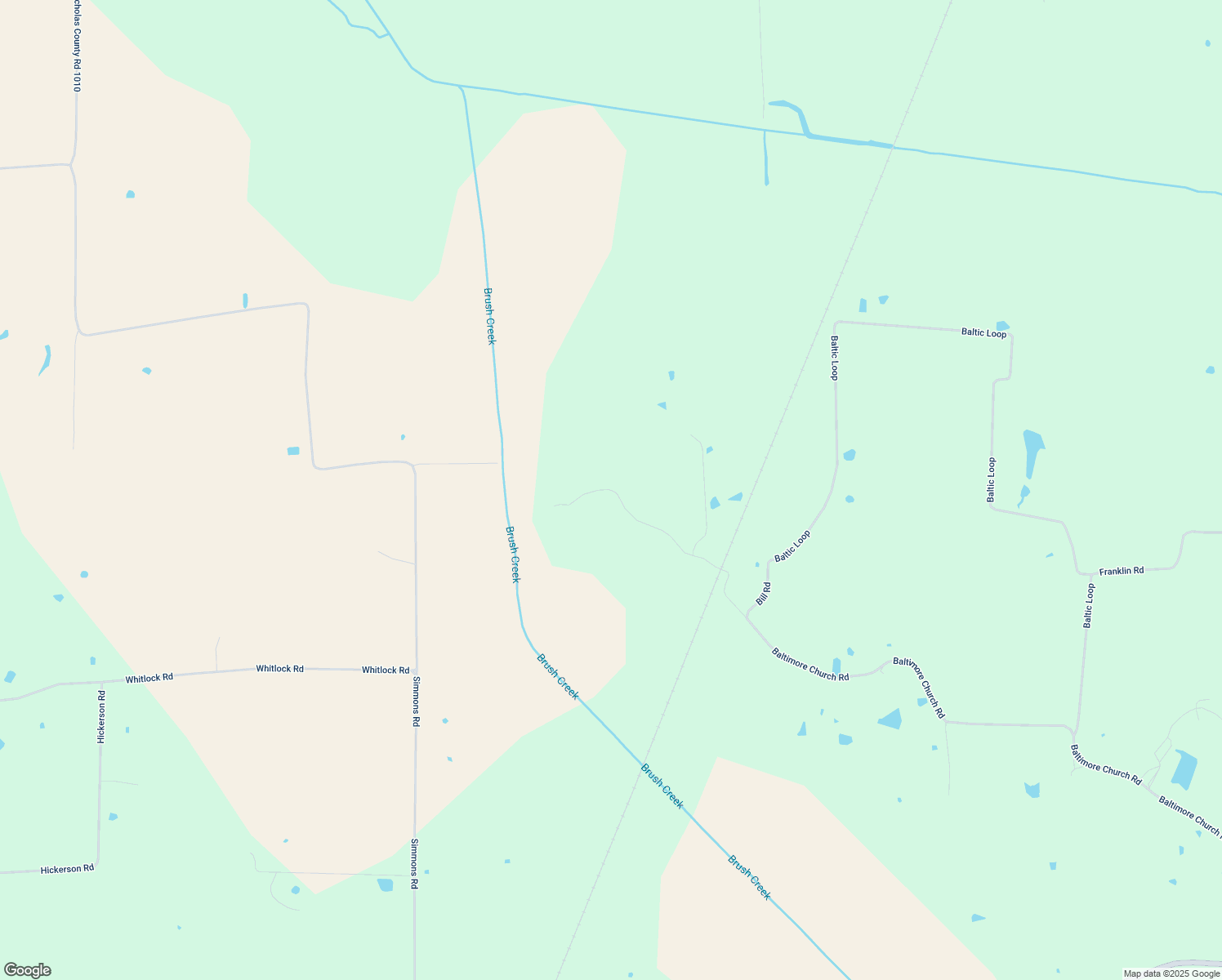 map of restaurants, bars, coffee shops, grocery stores, and more near 2289 Baltimore Church Road in Clinton