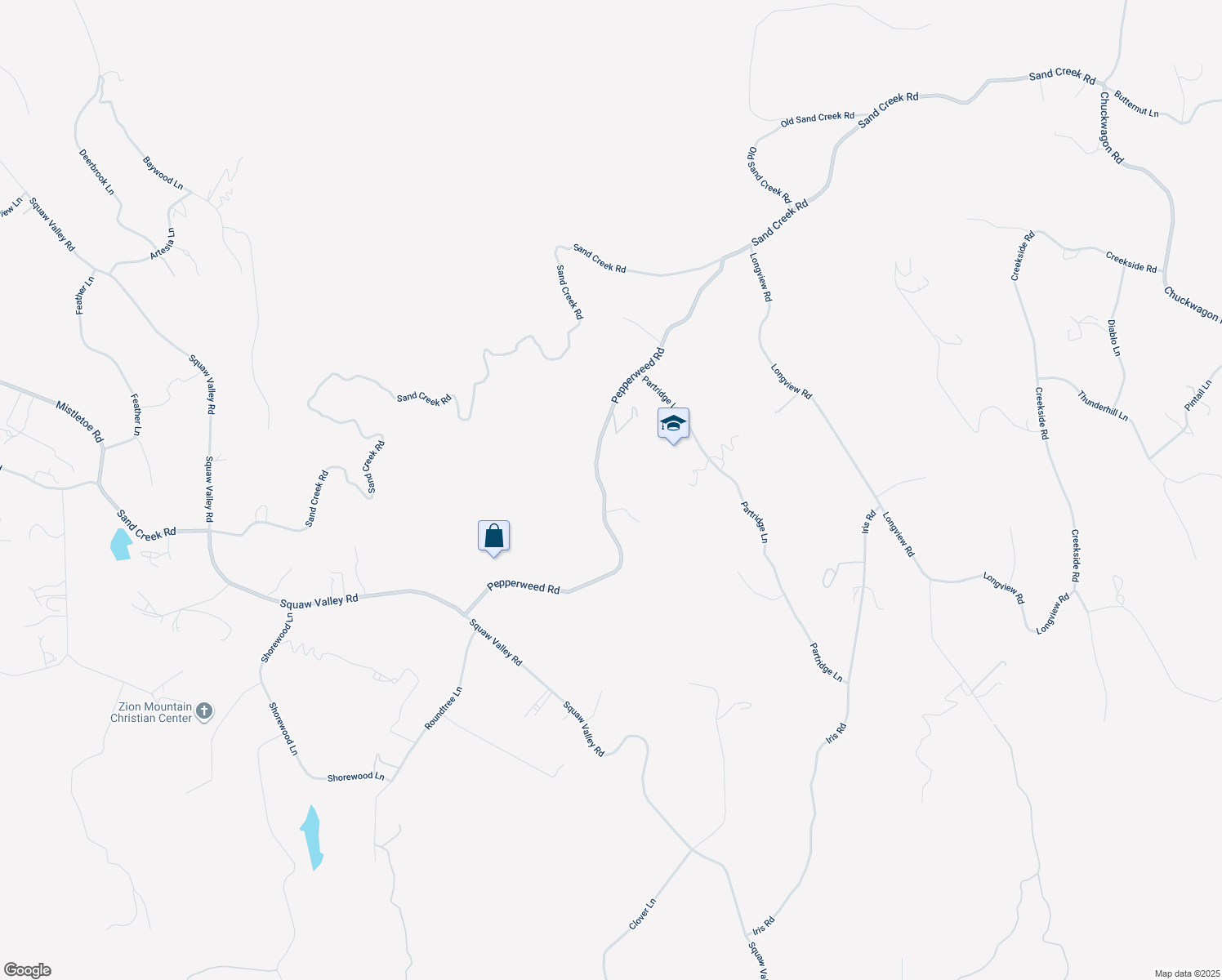 map of restaurants, bars, coffee shops, grocery stores, and more near 38938 Pepperweed Road in Yokuts Valley