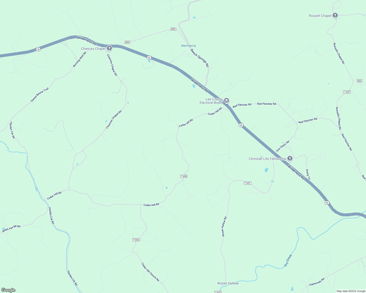 map of restaurants, bars, coffee shops, grocery stores, and more near 145 Shupe Drive in Jonesville