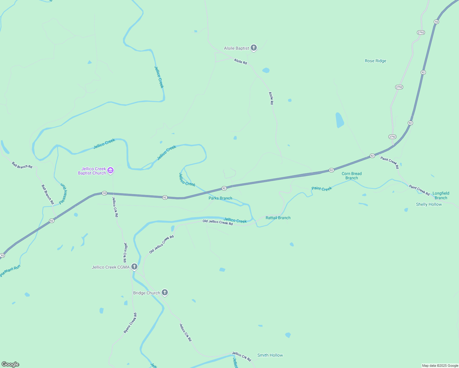 map of restaurants, bars, coffee shops, grocery stores, and more near 8035 Kentucky 92 in Williamsburg