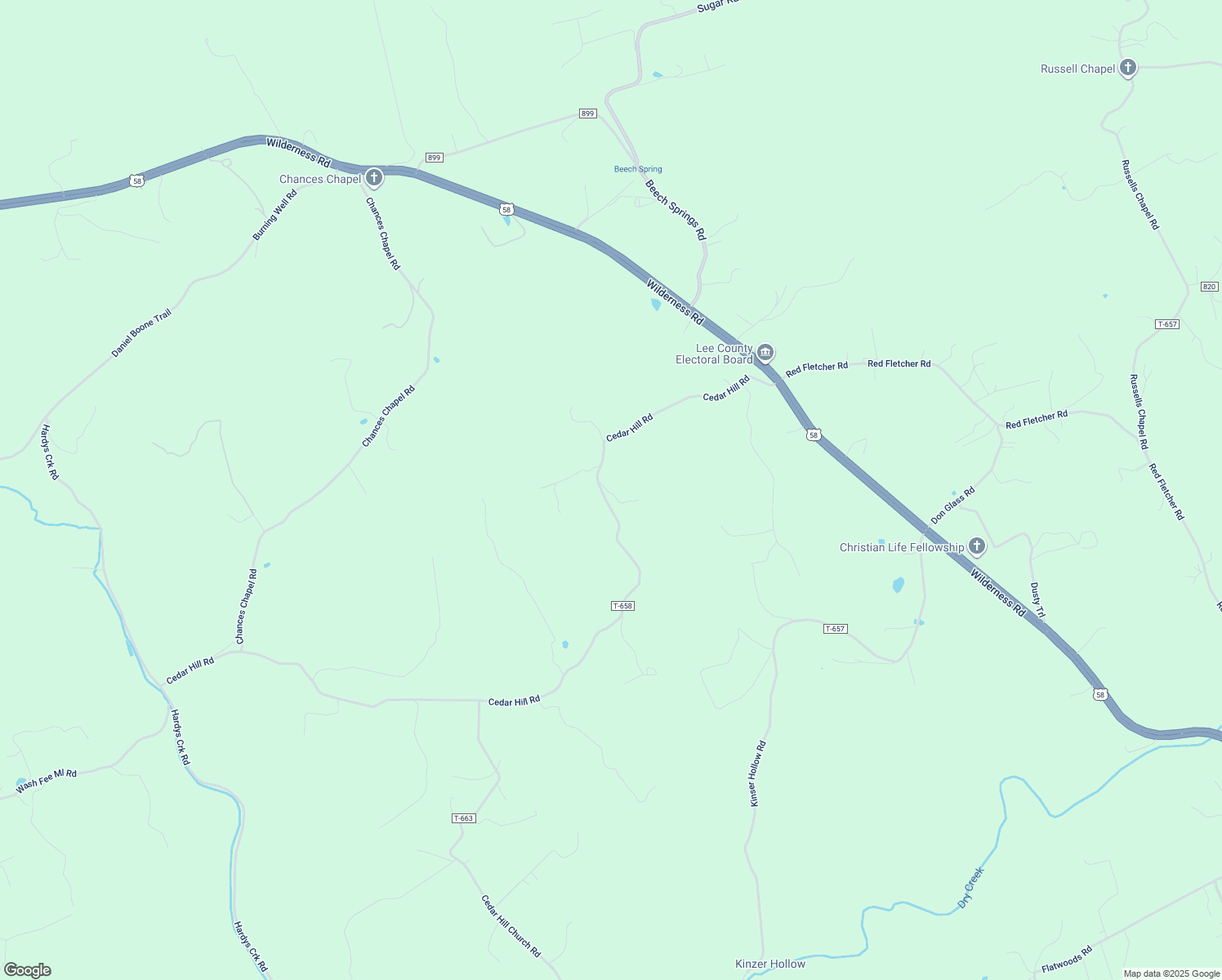 map of restaurants, bars, coffee shops, grocery stores, and more near 145 Shupe Drive in Jonesville