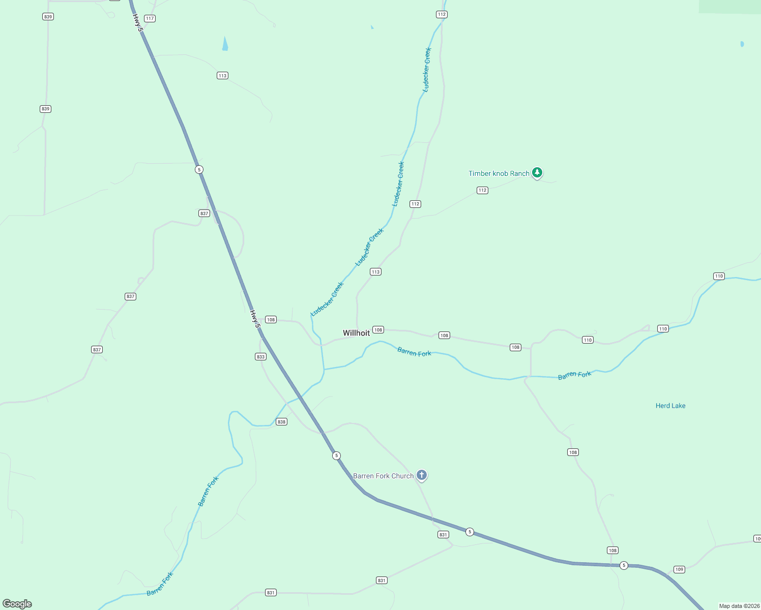 map of restaurants, bars, coffee shops, grocery stores, and more near County Road 113 in Wasola