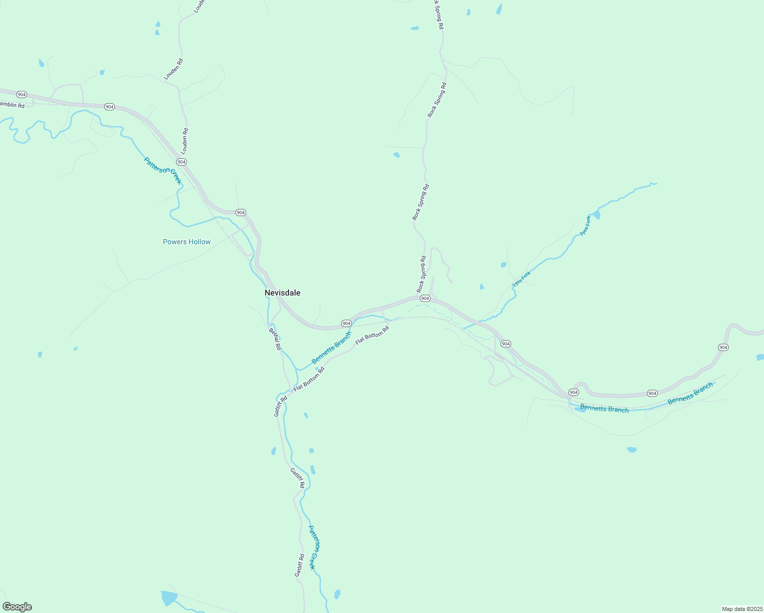 map of restaurants, bars, coffee shops, grocery stores, and more near Flat Bottom Road in Williamsburg