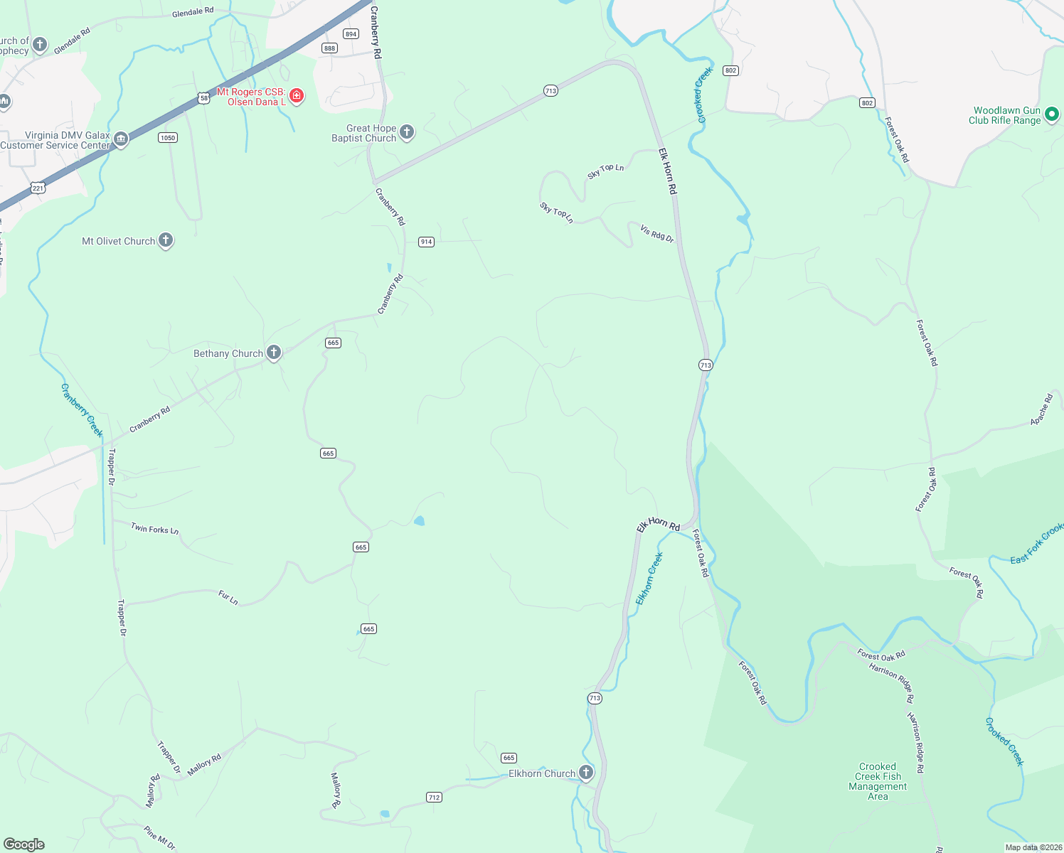 map of restaurants, bars, coffee shops, grocery stores, and more near 200-898 Buck Trail in Woodlawn