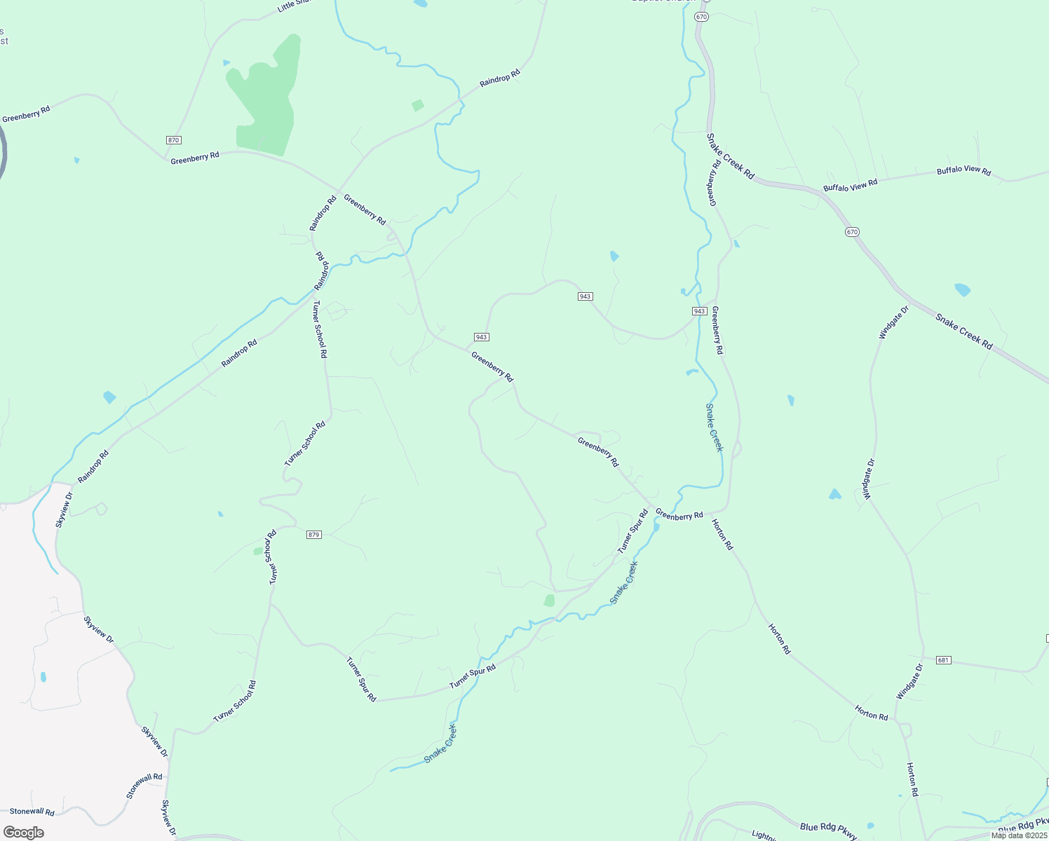 map of restaurants, bars, coffee shops, grocery stores, and more near Greenberry Road in Fancy Gap