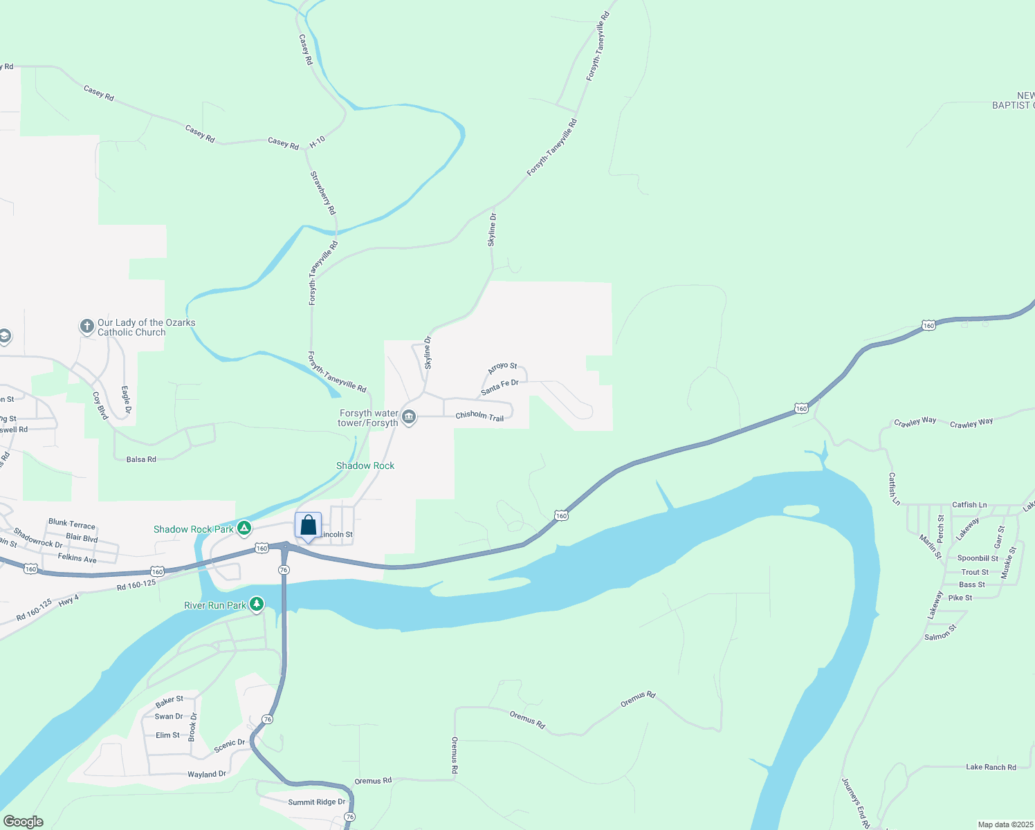 map of restaurants, bars, coffee shops, grocery stores, and more near 498 Chisholm Trail in Forsyth