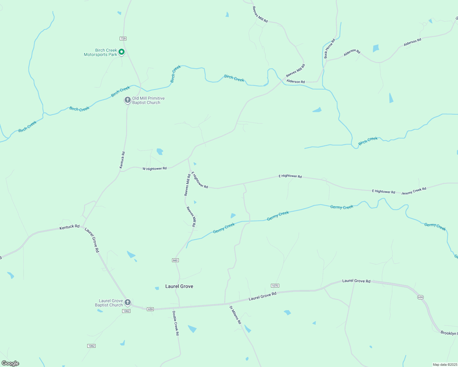 map of restaurants, bars, coffee shops, grocery stores, and more near 521 East Hightower Road in Sutherlin