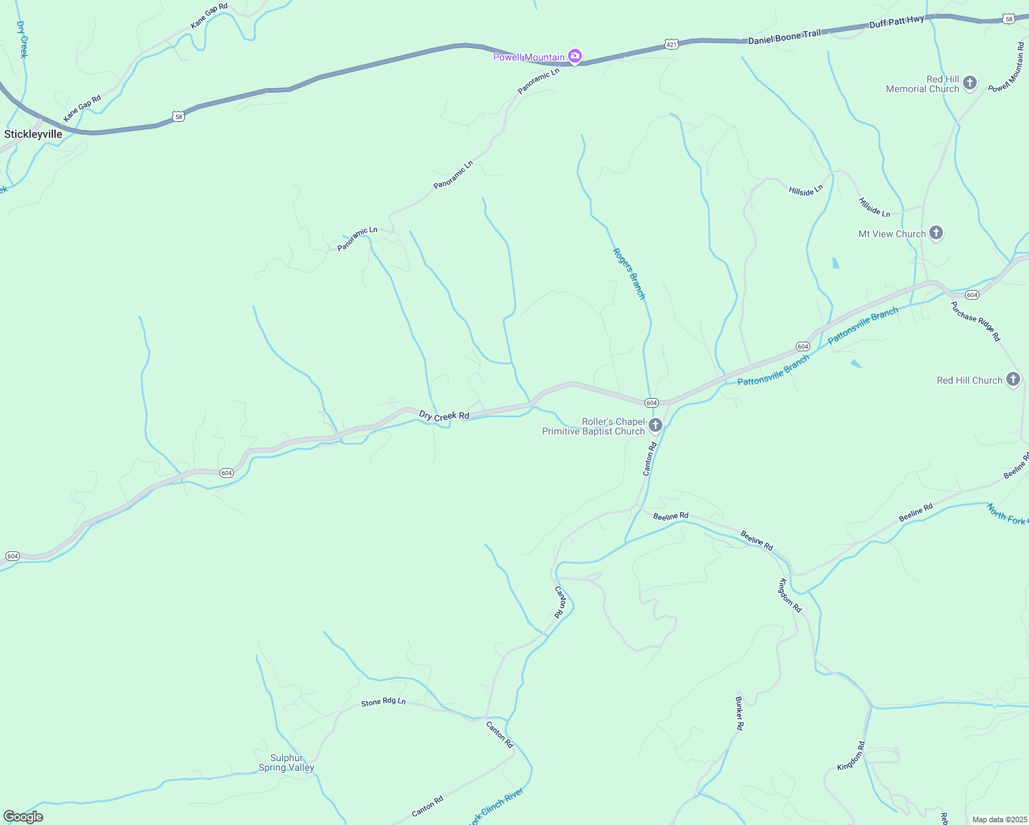 map of restaurants, bars, coffee shops, grocery stores, and more near Highway 604 in Blackwater