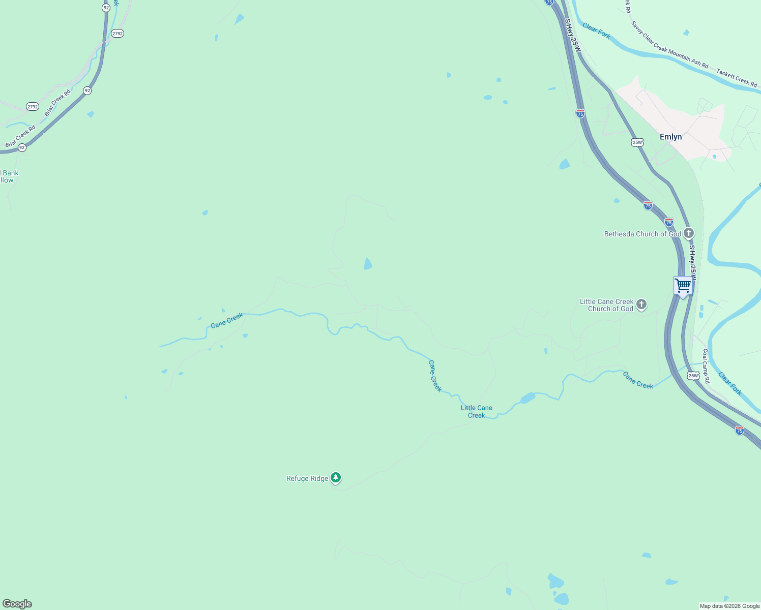 map of restaurants, bars, coffee shops, grocery stores, and more near 1859 Cane Creek Road in Williamsburg