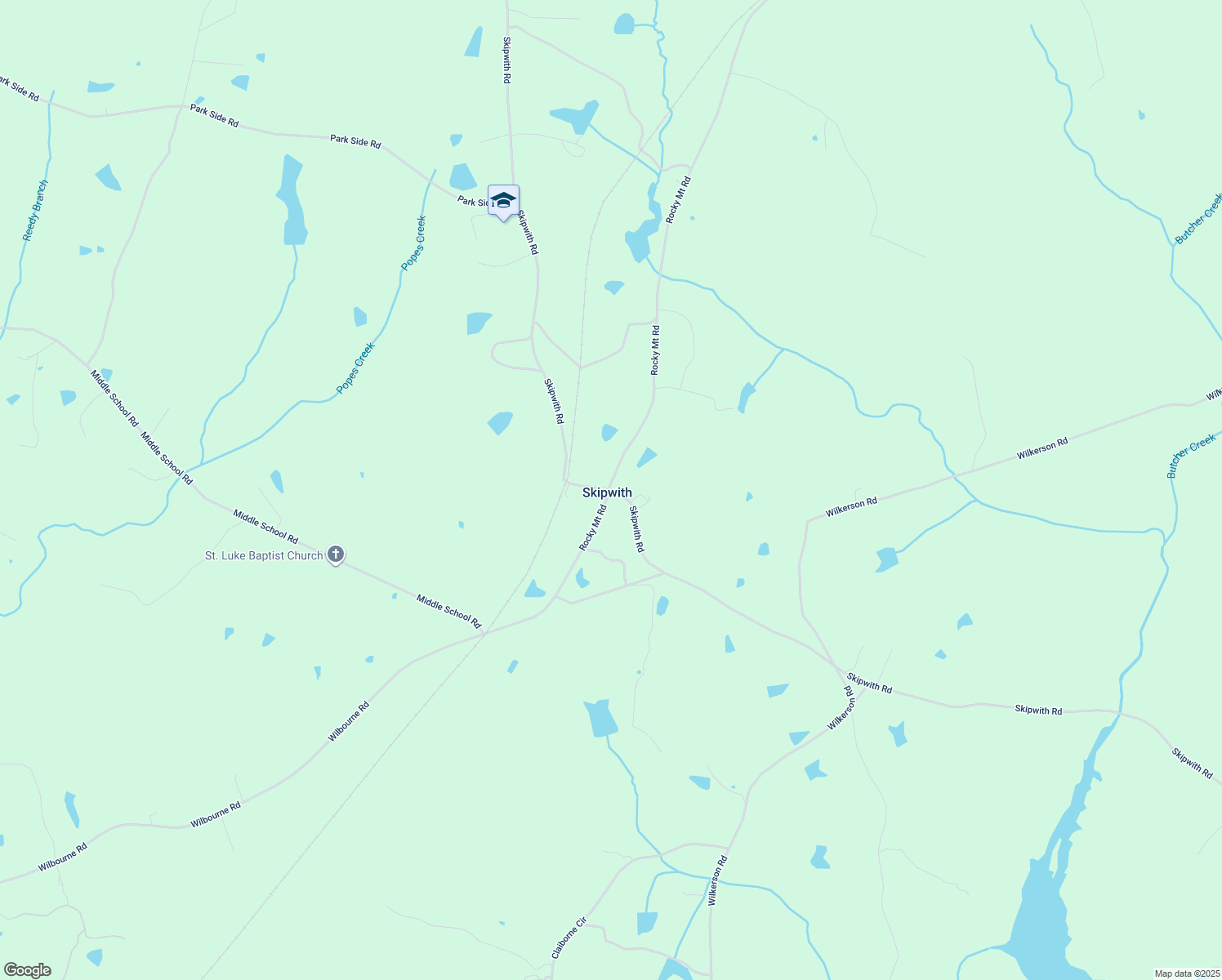 map of restaurants, bars, coffee shops, grocery stores, and more near 5888 Skipwith Road in Skipwith