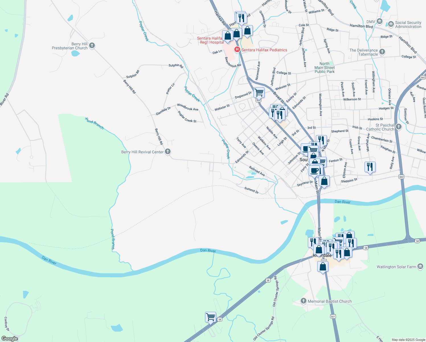 map of restaurants, bars, coffee shops, grocery stores, and more near 344 Wickham St in South Boston