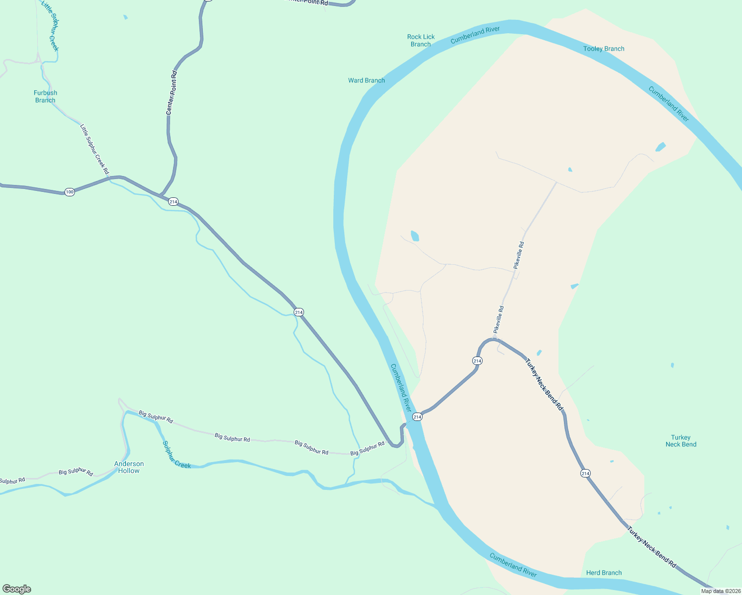 map of restaurants, bars, coffee shops, grocery stores, and more near 16-1598 Turkey Neck Bend Road in Tompkinsville