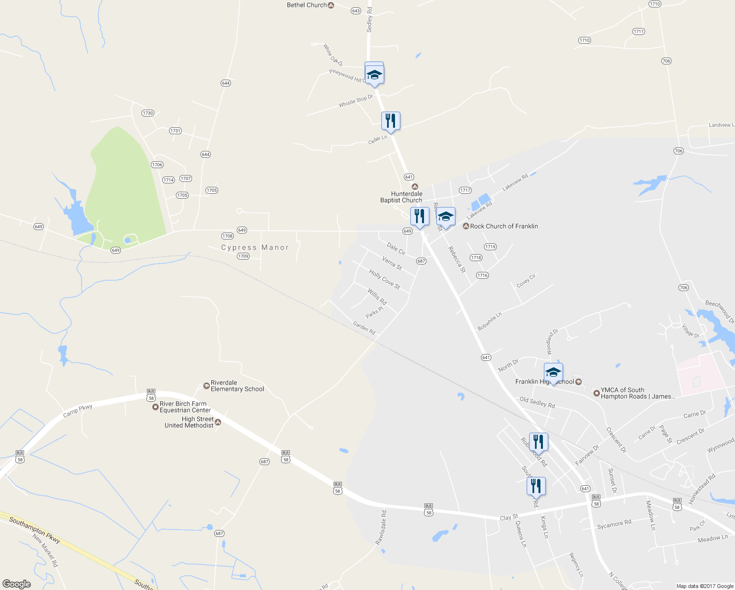 map of restaurants, bars, coffee shops, grocery stores, and more near 121 Wiggins Court in Franklin