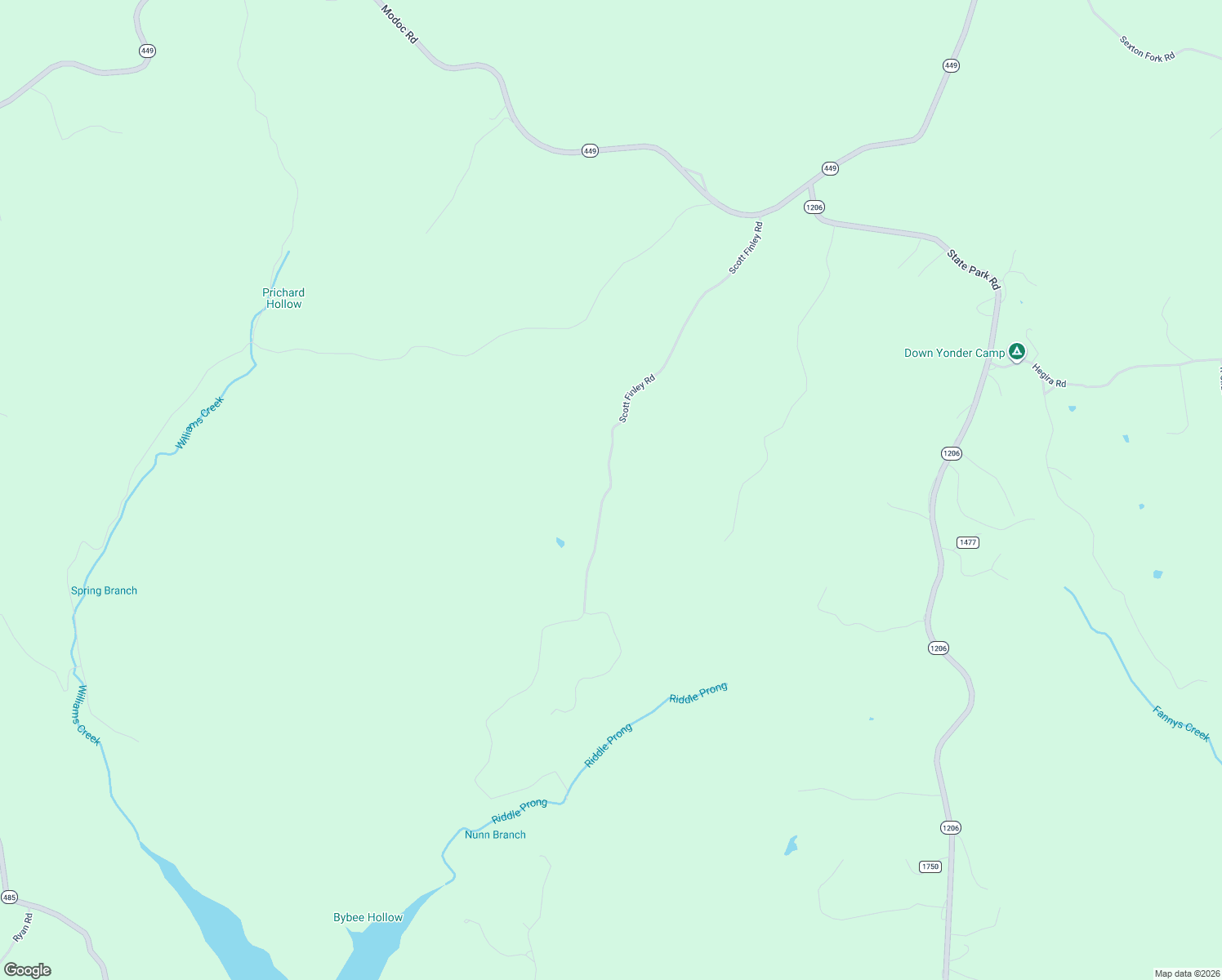 map of restaurants, bars, coffee shops, grocery stores, and more near 984 Scott-Finley Road in Burkesville