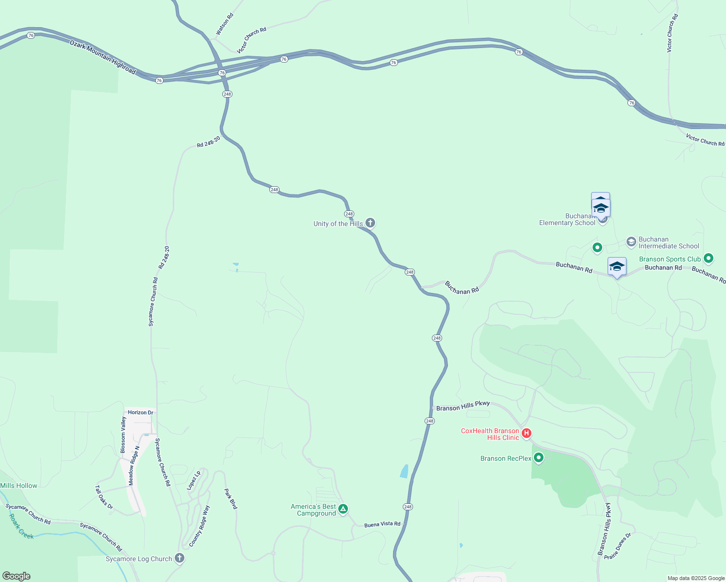 map of restaurants, bars, coffee shops, grocery stores, and more near 320 Toni Lane in Branson