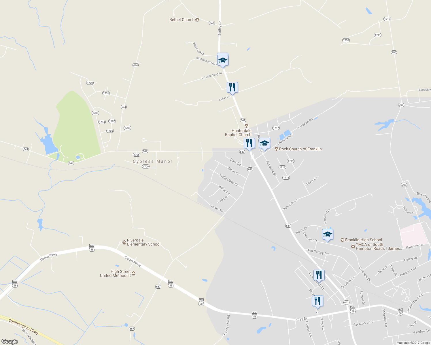 map of restaurants, bars, coffee shops, grocery stores, and more near 124 Holly Cove Street in Franklin
