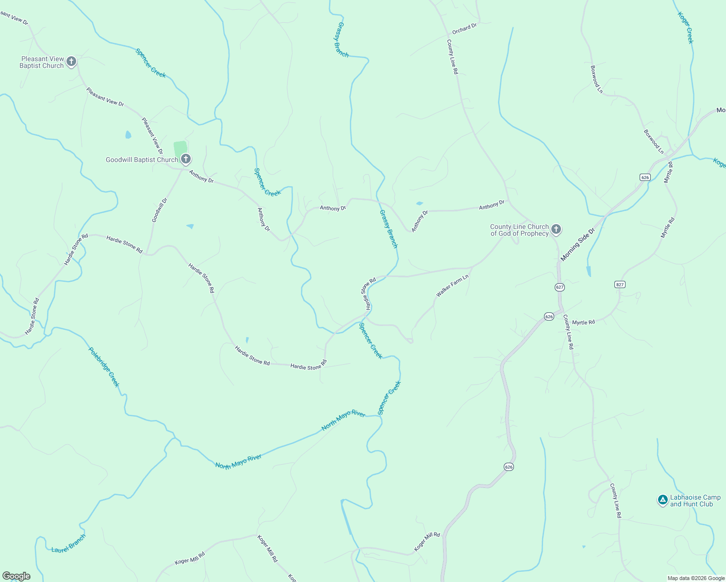 map of restaurants, bars, coffee shops, grocery stores, and more near State Route 721 in Patrick County