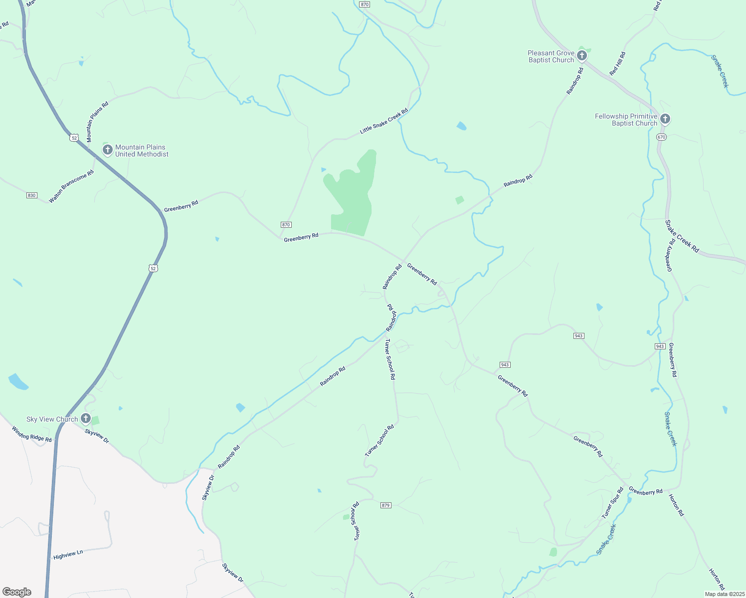 map of restaurants, bars, coffee shops, grocery stores, and more near 601-1099 Raindrop Road in Fancy Gap