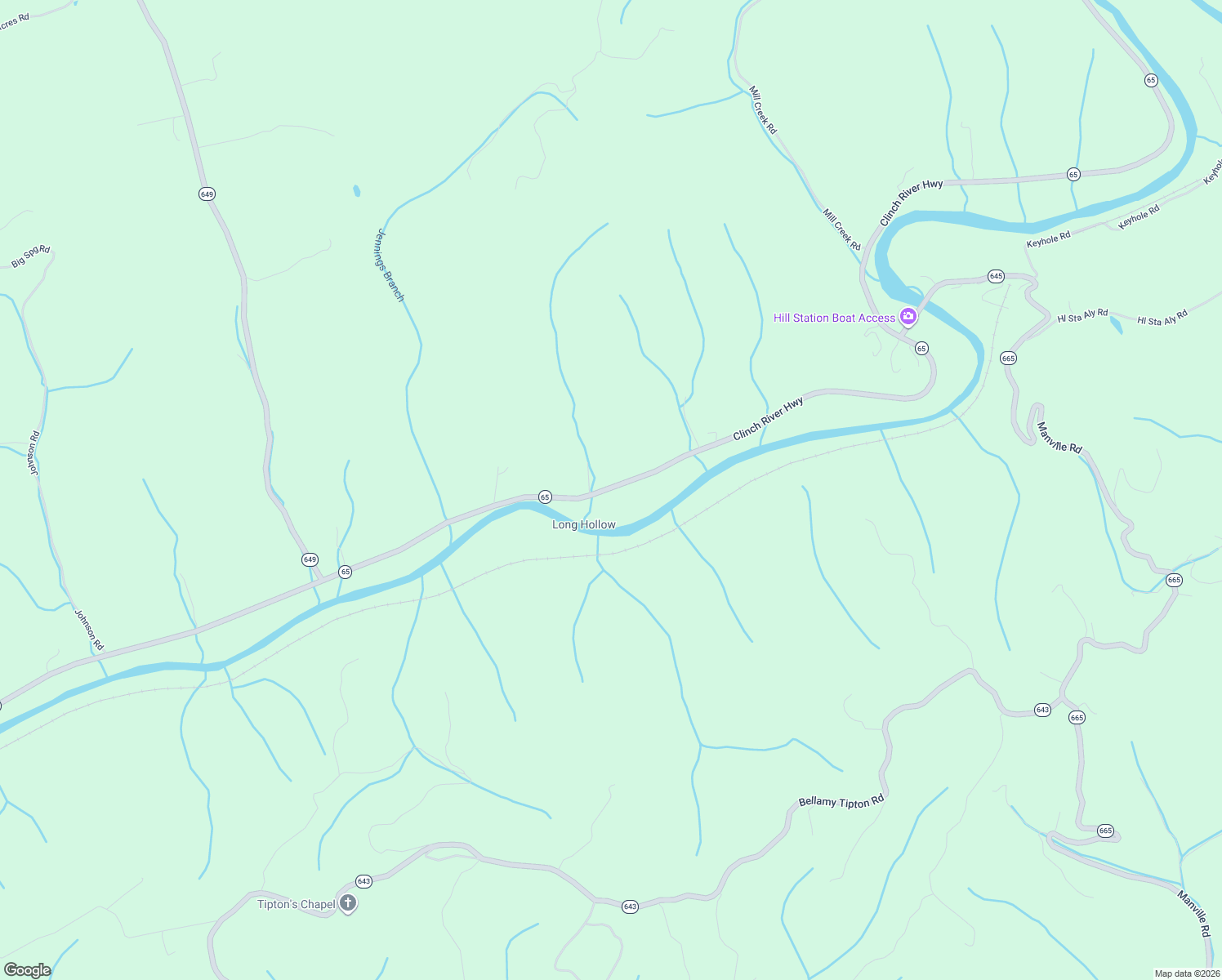 map of restaurants, bars, coffee shops, grocery stores, and more near 5445 Clinch River Highway in Gate City