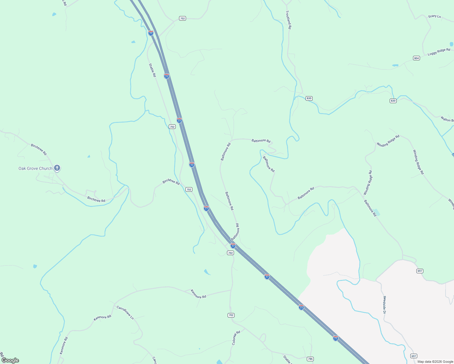 map of restaurants, bars, coffee shops, grocery stores, and more near 560 Baltimore Road in Hillsville