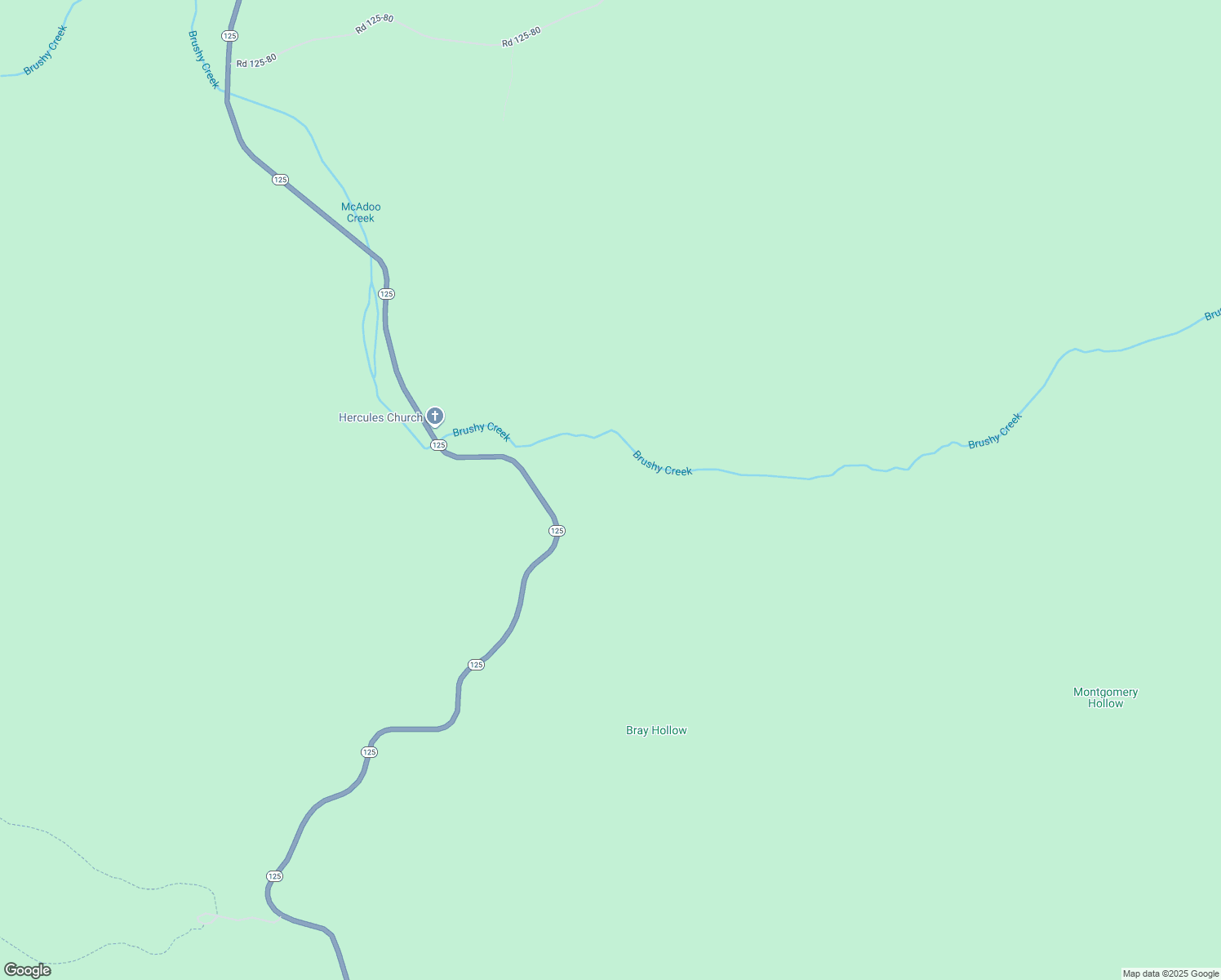 map of restaurants, bars, coffee shops, grocery stores, and more near 8718 Missouri 125 in Bradleyville