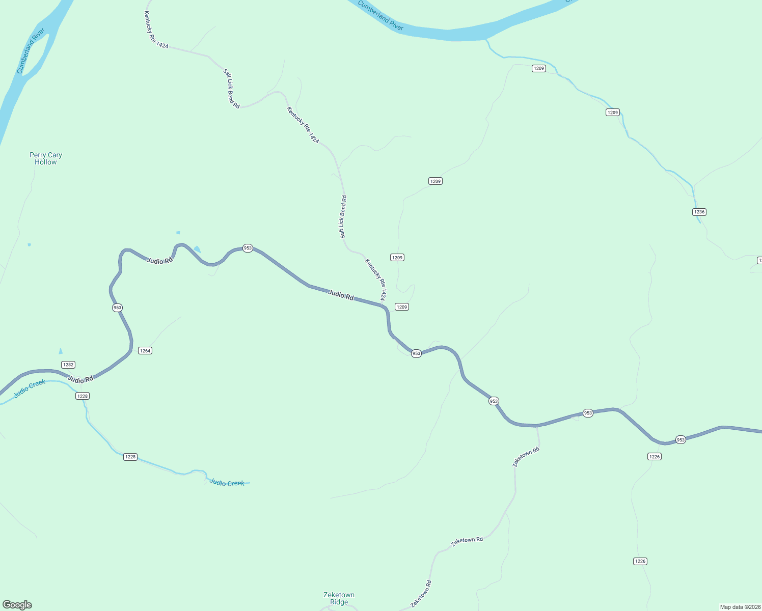 map of restaurants, bars, coffee shops, grocery stores, and more near 5552 Judio Road in Burkesville