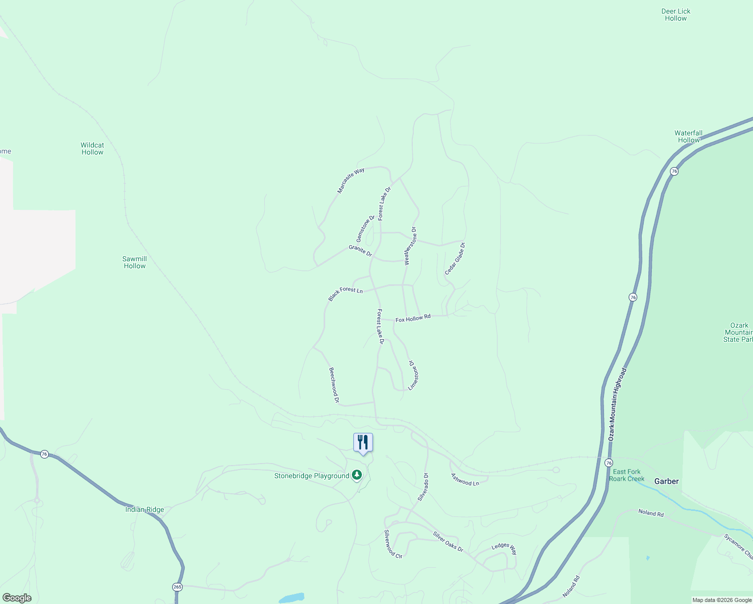 map of restaurants, bars, coffee shops, grocery stores, and more near 829 Forest Lake Dr in Branson West
