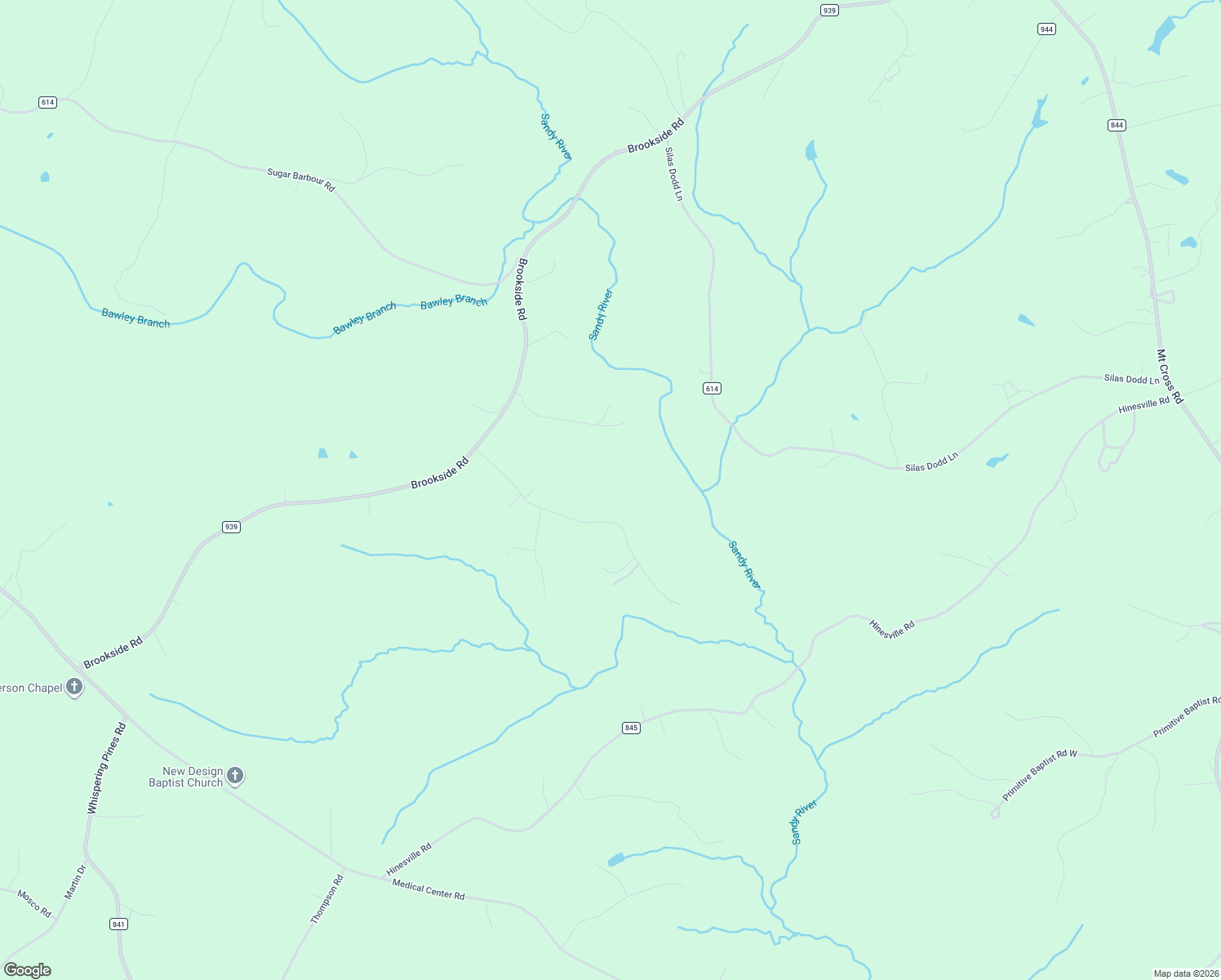map of restaurants, bars, coffee shops, grocery stores, and more near 411 River Ridge Lane in Axton