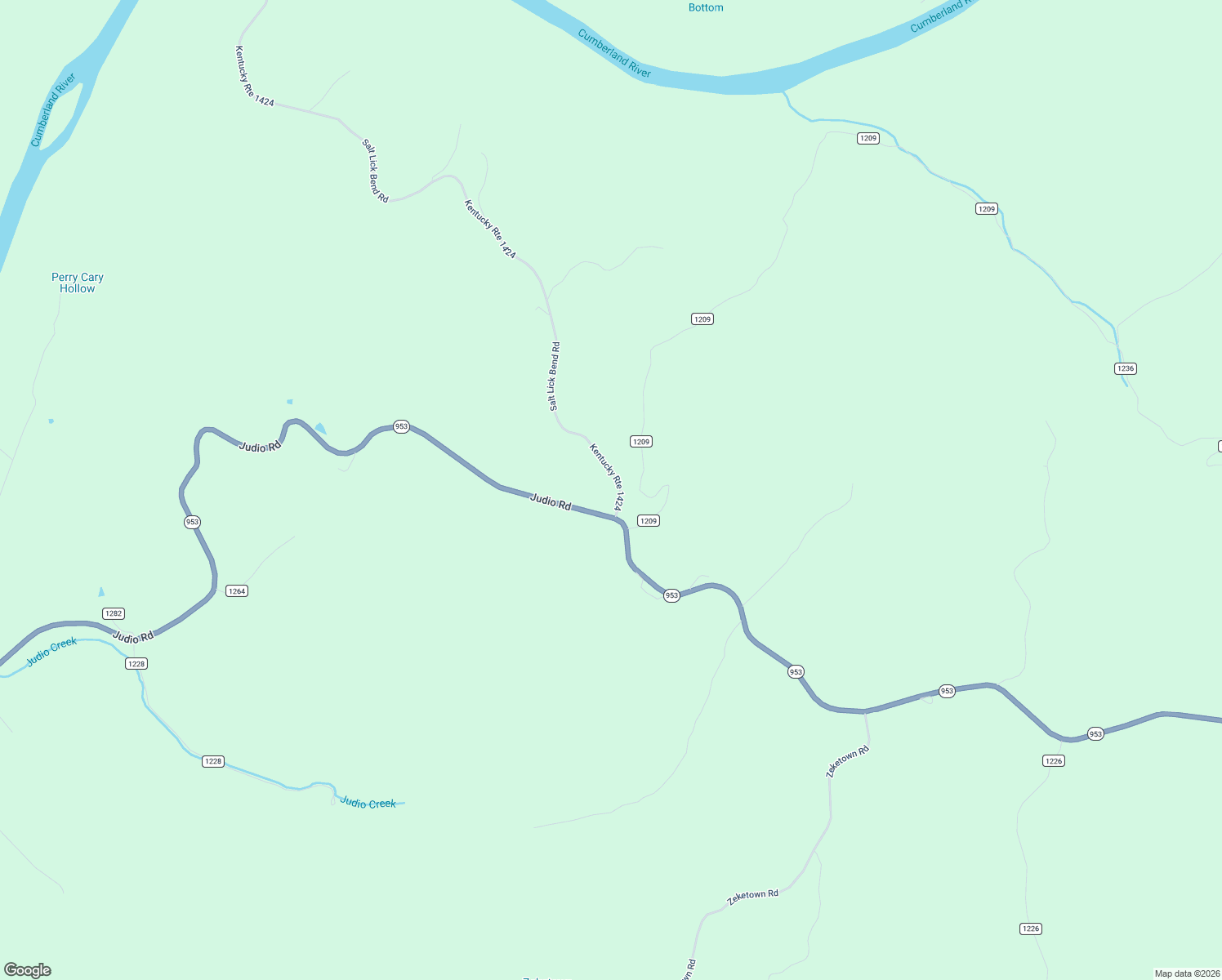 map of restaurants, bars, coffee shops, grocery stores, and more near 5552 Judio Road in Burkesville
