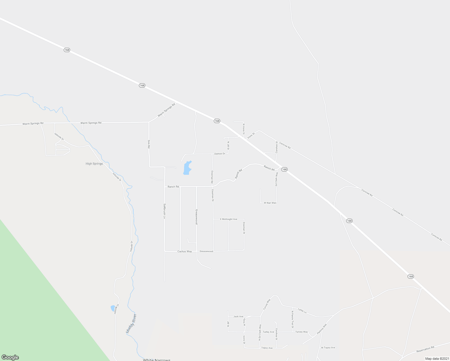 map of restaurants, bars, coffee shops, grocery stores, and more near Ranch Road in Moapa