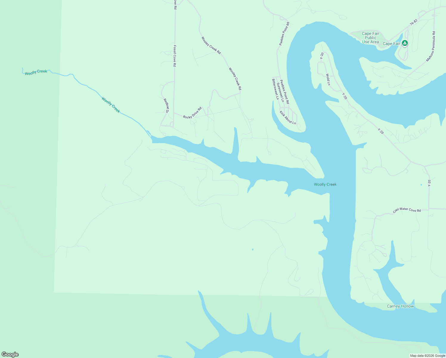 map of restaurants, bars, coffee shops, grocery stores, and more near 213 Kings Ridge Road in Cape Fair