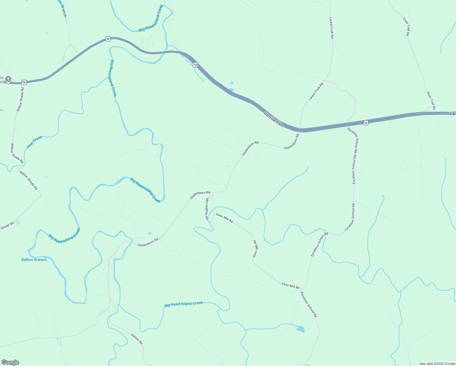map of restaurants, bars, coffee shops, grocery stores, and more near Gladesboro Road in Laurel Fork