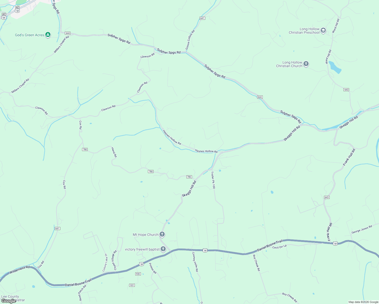 map of restaurants, bars, coffee shops, grocery stores, and more near State Road 646 in Jonesville