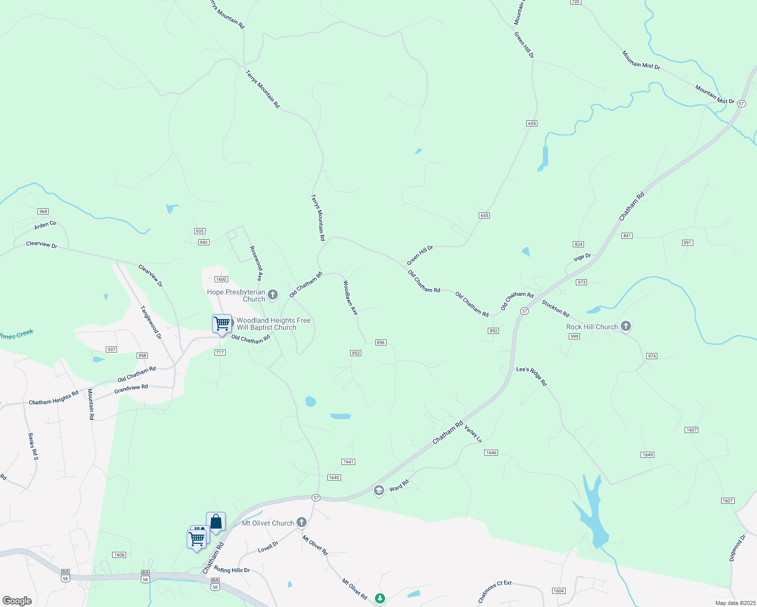 map of restaurants, bars, coffee shops, grocery stores, and more near 365 Woodlawn Avenue in Martinsville