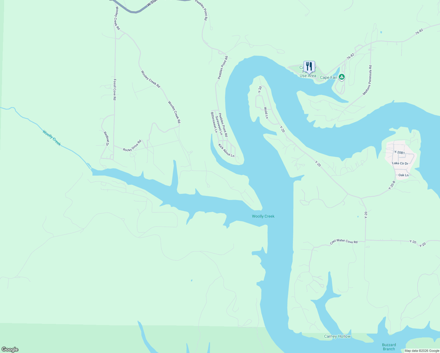 map of restaurants, bars, coffee shops, grocery stores, and more near in Cape Fair