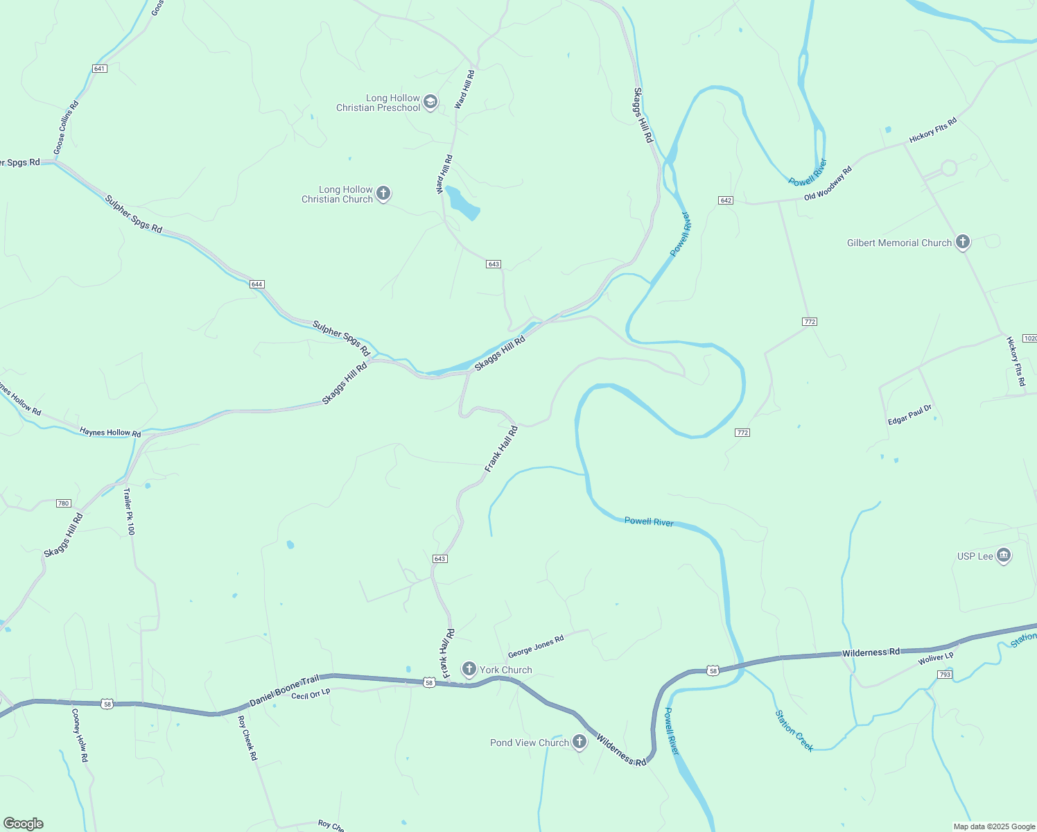 map of restaurants, bars, coffee shops, grocery stores, and more near 1128 Frank Hall Road in Jonesville
