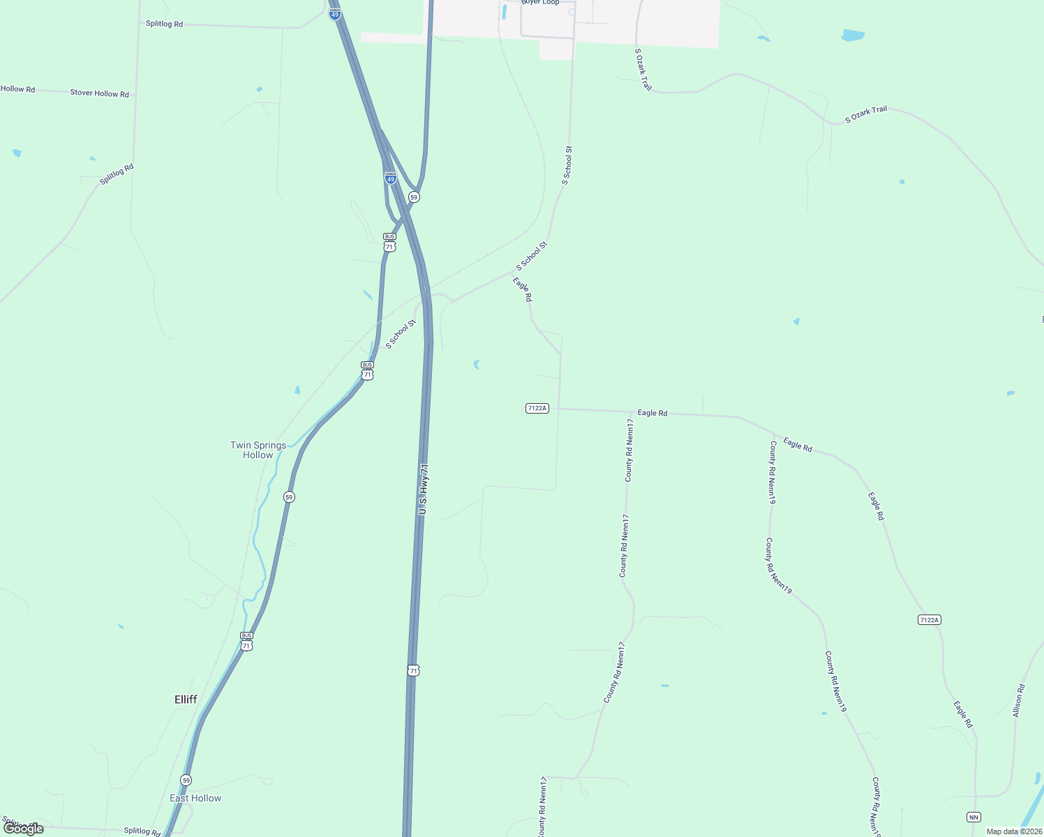 map of restaurants, bars, coffee shops, grocery stores, and more near 2 Raptor Lane in Goodman