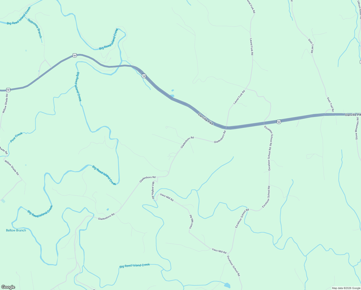 map of restaurants, bars, coffee shops, grocery stores, and more near Gladesboro Road in Laurel Fork