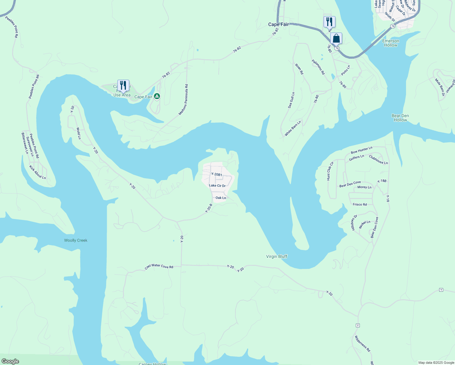 map of restaurants, bars, coffee shops, grocery stores, and more near 199-333 Lake Cir Dr in Galena