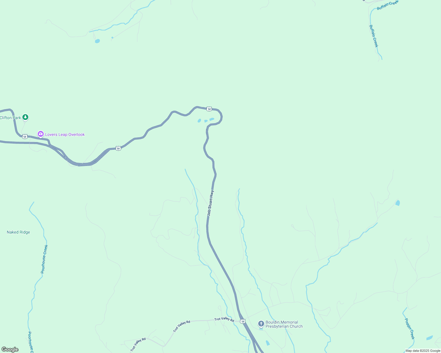 map of restaurants, bars, coffee shops, grocery stores, and more near Jeb Stuart Highway in Stuart