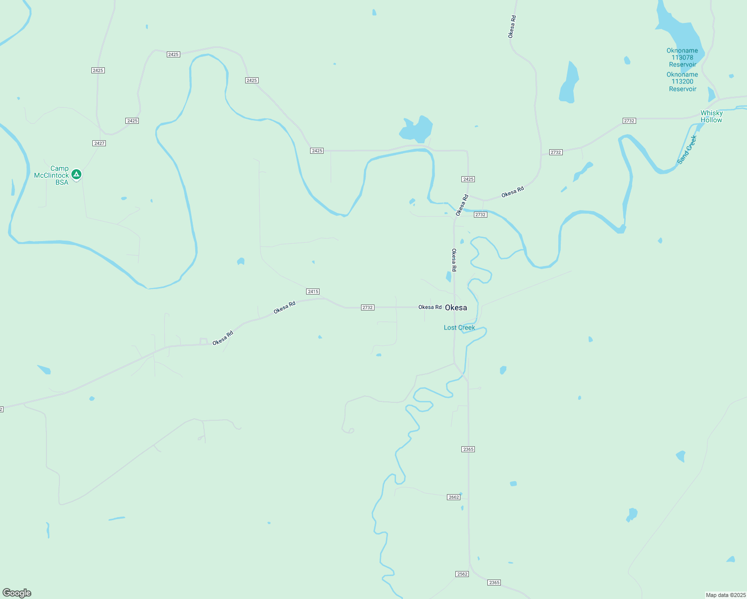 map of restaurants, bars, coffee shops, grocery stores, and more near 10961 Okesa Road in Bartlesville