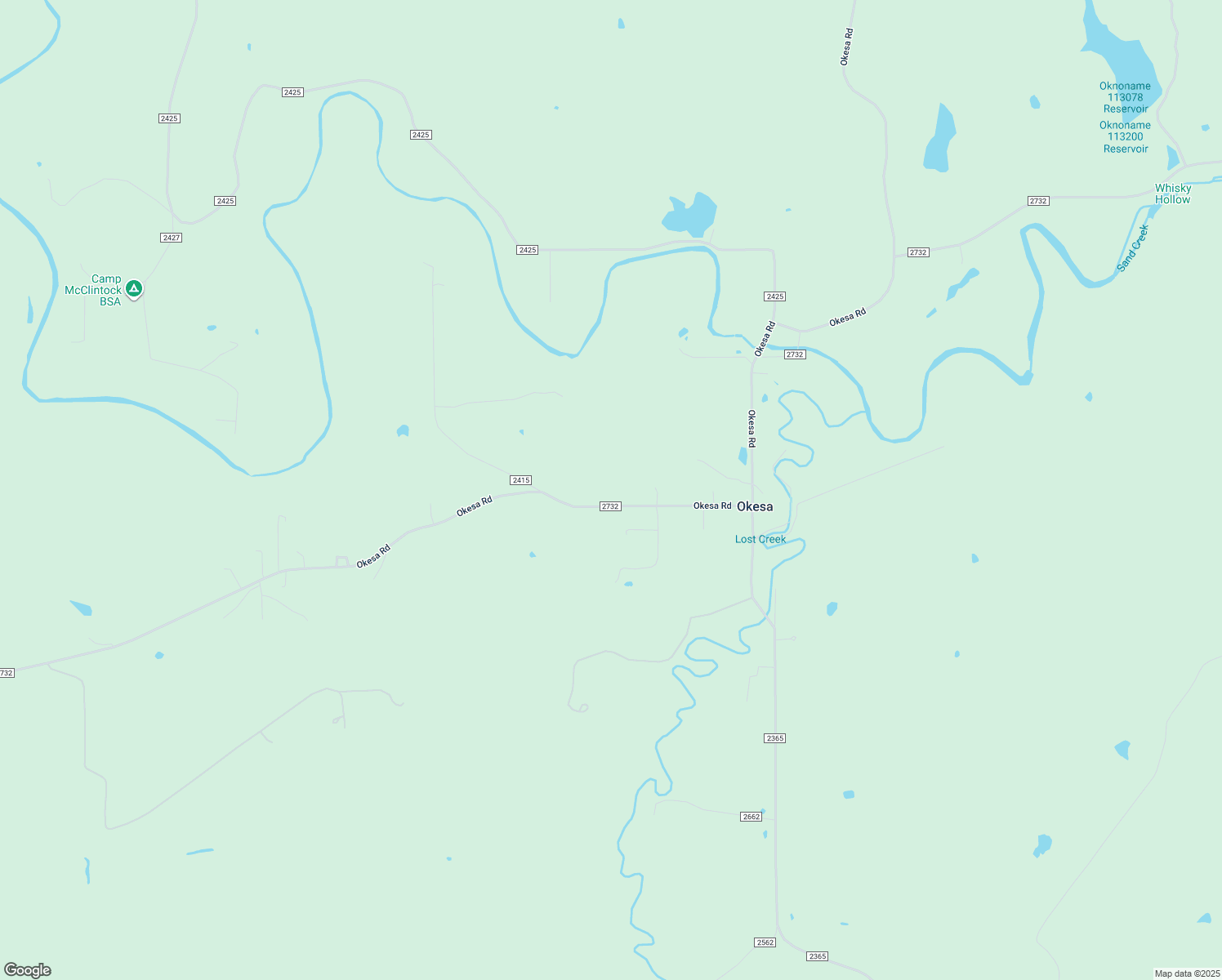 map of restaurants, bars, coffee shops, grocery stores, and more near 10961 Okesa Road in Bartlesville