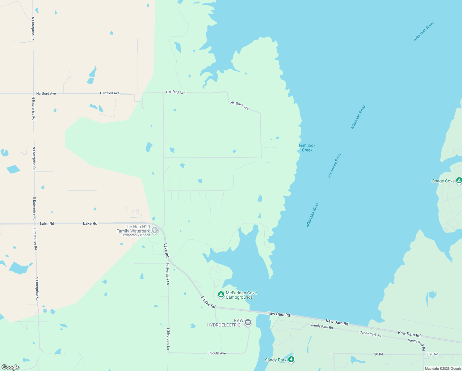 map of restaurants, bars, coffee shops, grocery stores, and more near 60 Overlook Road in Ponca City