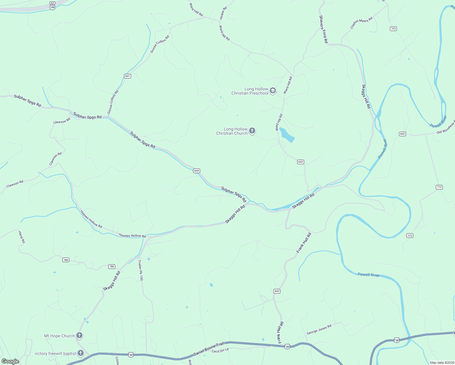 map of restaurants, bars, coffee shops, grocery stores, and more near in Pennington Gap