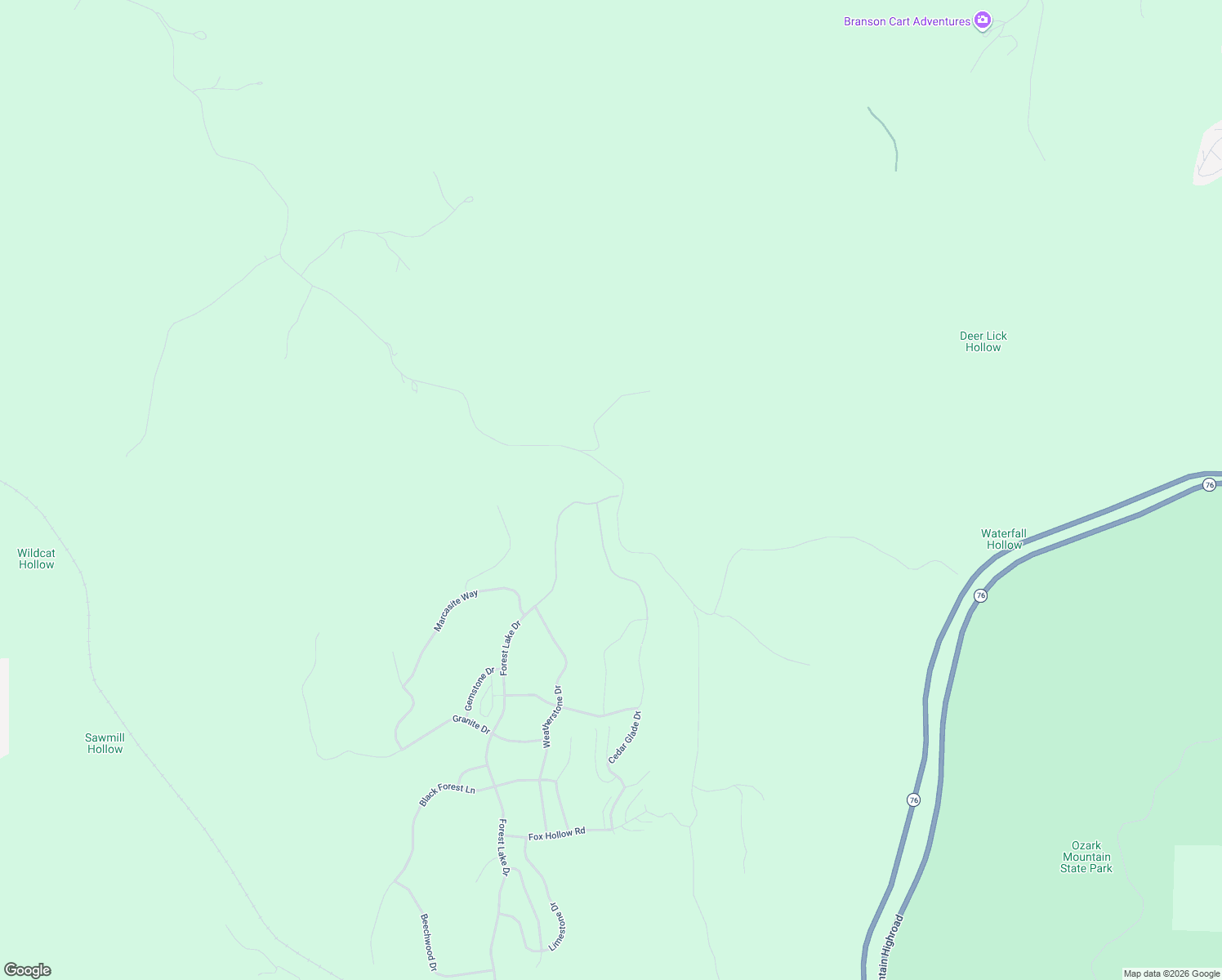 map of restaurants, bars, coffee shops, grocery stores, and more near 4571 Keystone Road in Reeds Spring