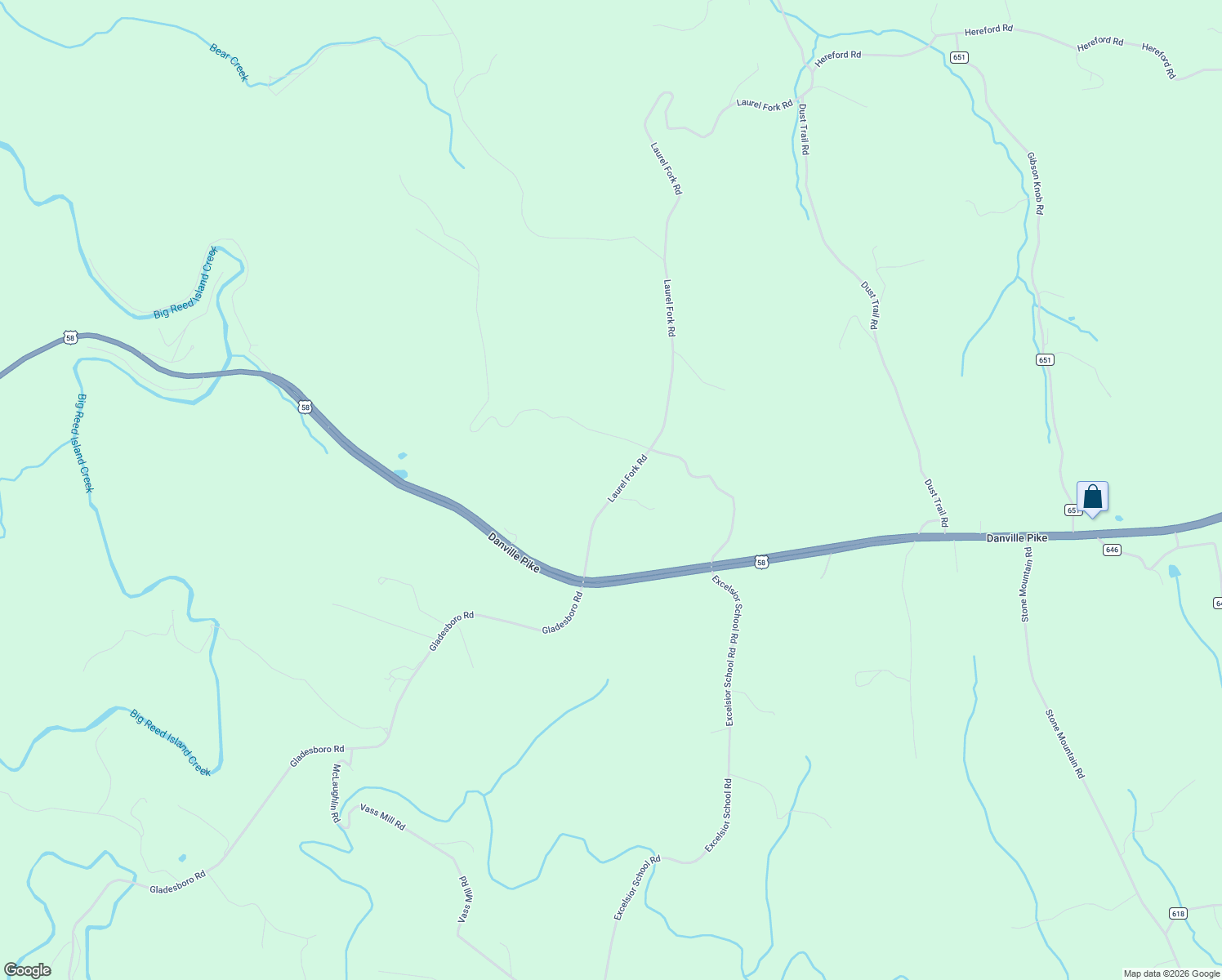 map of restaurants, bars, coffee shops, grocery stores, and more near Laurel Fork Road in Laurel Fork