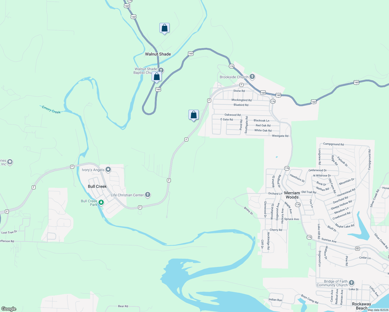 map of restaurants, bars, coffee shops, grocery stores, and more near 310 Country Hills Drive in Branson