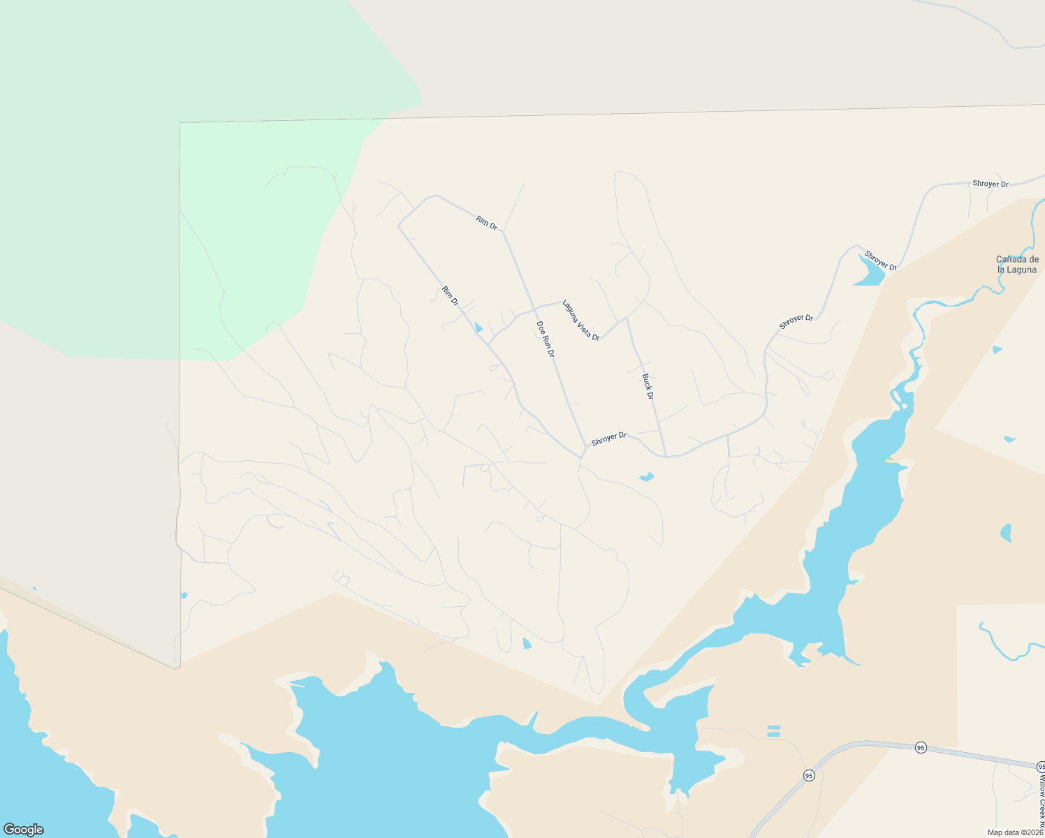 map of restaurants, bars, coffee shops, grocery stores, and more near Rim Drive in Los Ojos
